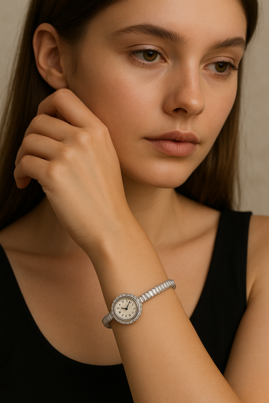 Elegant Timepiece Bracelet – Where Glamour Meets Time!