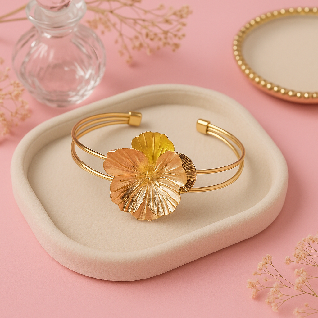Blossom in Gold: The Radiance Cuff
