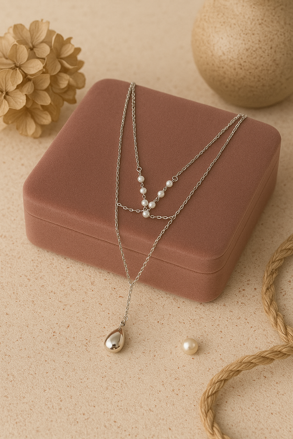 Elegance in Every Layer — The Silver Serenity Necklace
