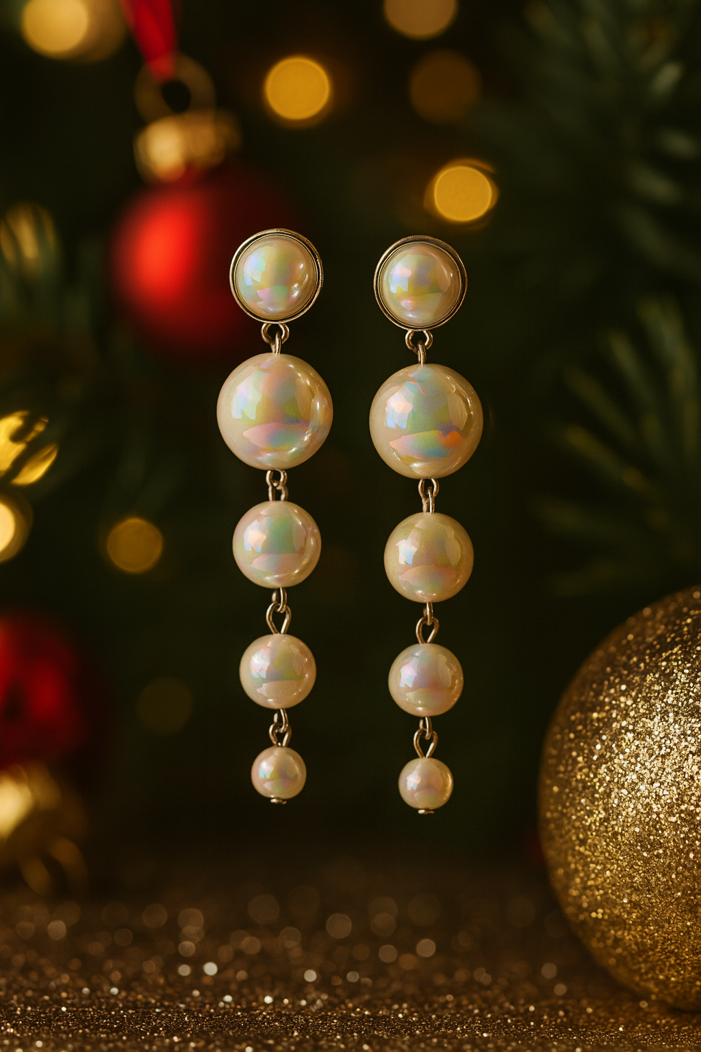 Celestial Glow Pearl Drop Earrings