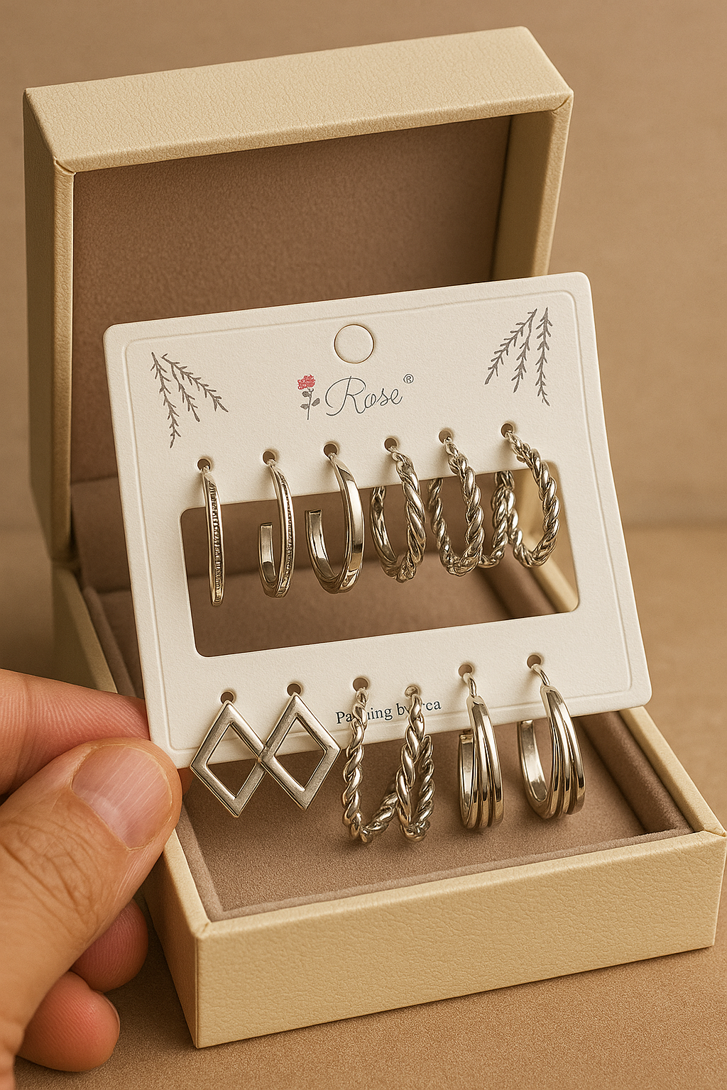 Ultimate Silver Hoop Earring Set – 9-in-1 Glam Collection