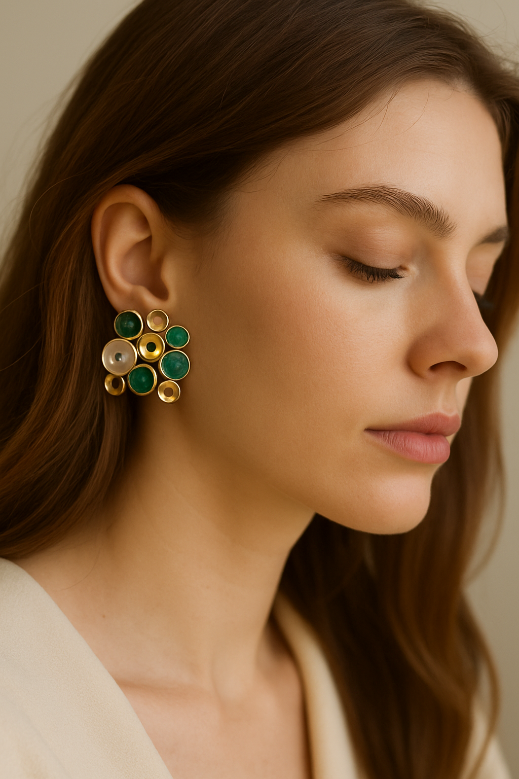 Regal Bloom Luxe Studs – Bold. Artistic. Unmissable