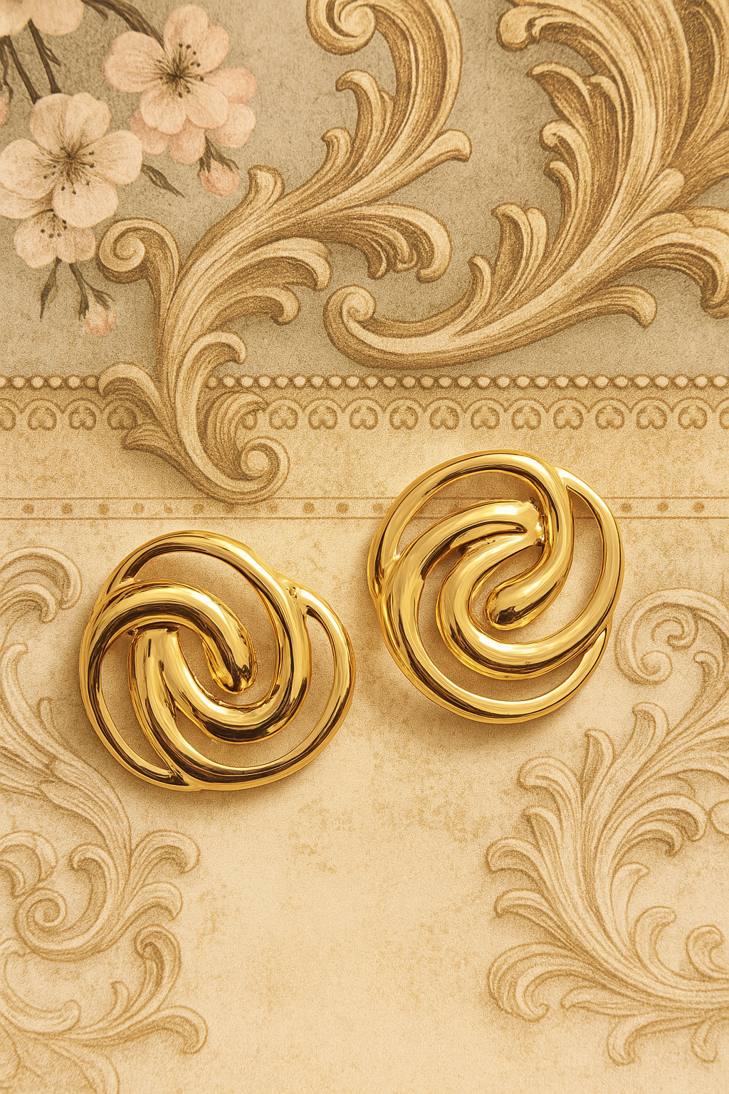 Golden Swirl Glam | Statement Earrings That Speak Elegance!