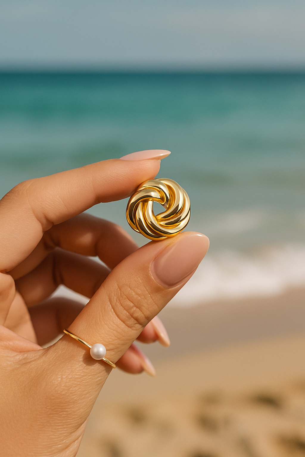 Golden Goddess Knot Ring