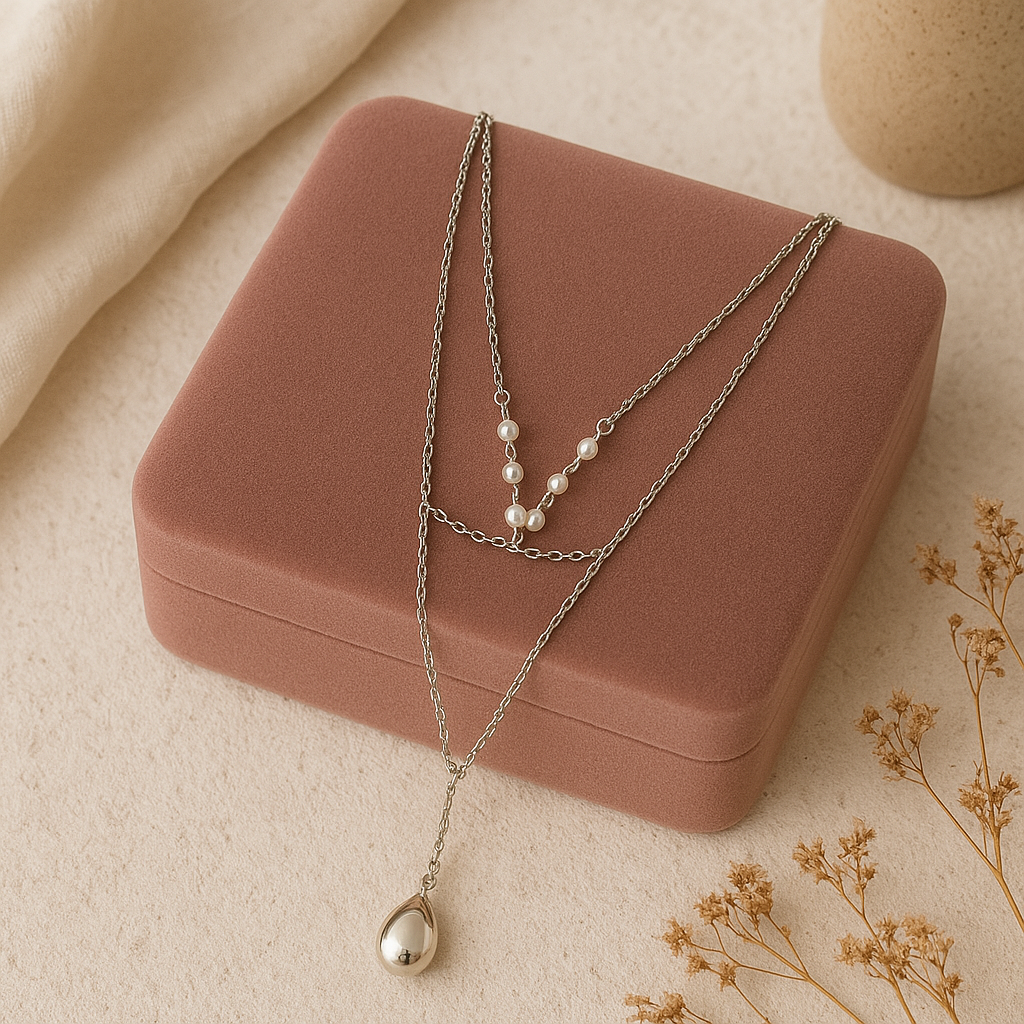 Elegance in Every Layer — The Silver Serenity Necklace