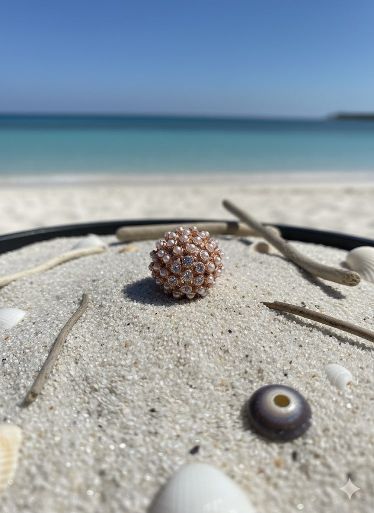 The Rose Gold Pearl Blossom Ring