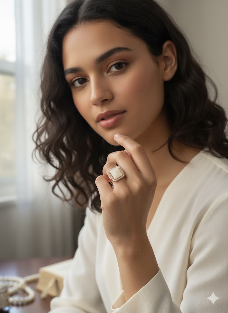 The Heirloom Glow: Luxury Square-Cut Ring