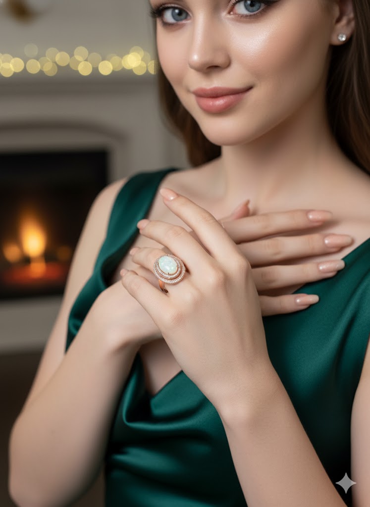 Celestial Pearl Radiance: A Diamond-Haloed Masterpiece