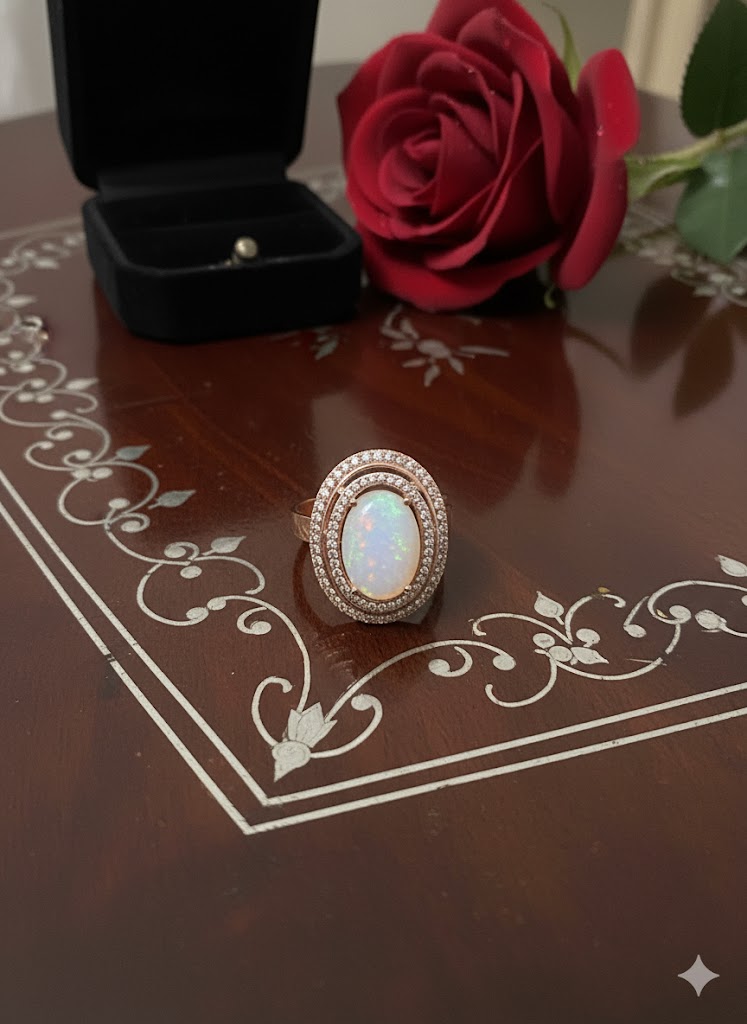 Celestial Pearl Radiance: A Diamond-Haloed Masterpiece